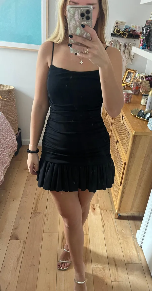 Zara Mini Black Dress - Image 2