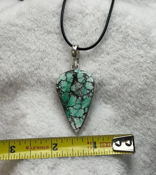 Turquoise Natural Pendant Necklace - Image 6