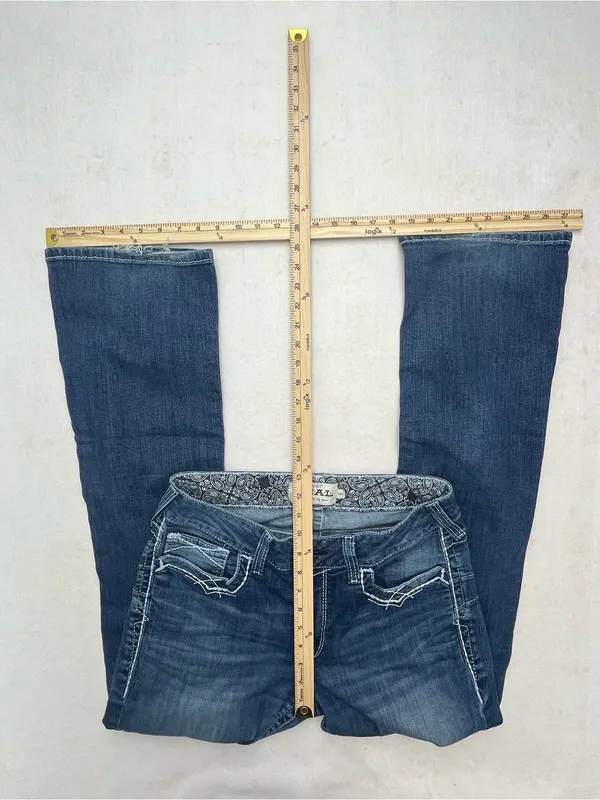 Ariat Real Denim Women’s Marine Blue Entwined Mid Rise Bootcut Jeans Size 32R - Image 13