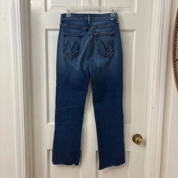 Mother The Tripper Ankle Fray Jeans 29 Blue Change Is In The Air Wash Raw Hem - Image 3