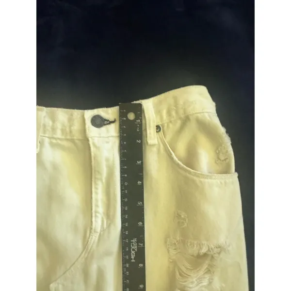 RAG & BONE White Norte Distressed Denim Skirt Size 26 - Image 15