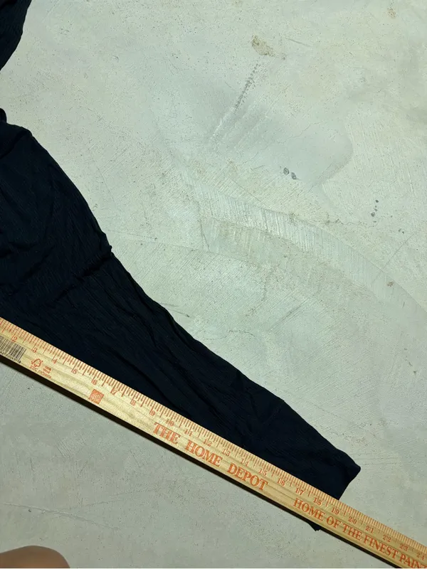 Aerie offline Black Long-Sleeve Ribbed Crewneck Shirt medium - Image 3