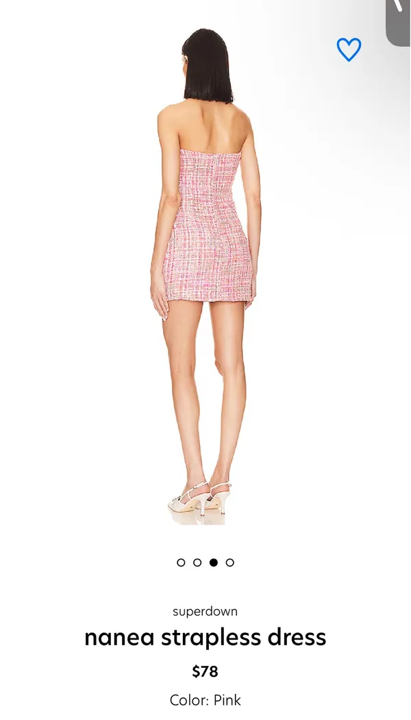 superdown Pink Mini Dress Strapless - Image 2