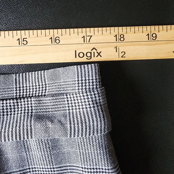 Banana Republic Womens Glen Plaid Grey A-Line Academia‎ Preppy Belted Skirt 14 - Image 5