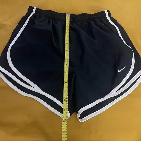 Nike Women's Navy and White Athletic Shorts - Image 2
