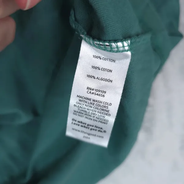Life is Good Long Sleeve T-Shirt Womens XXL Green Happy Dance Dog Graphic Tee - Image 5