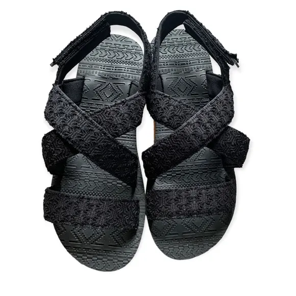 Muk Luks Lofty Goals Black Platform Sandals 8 - Image 2