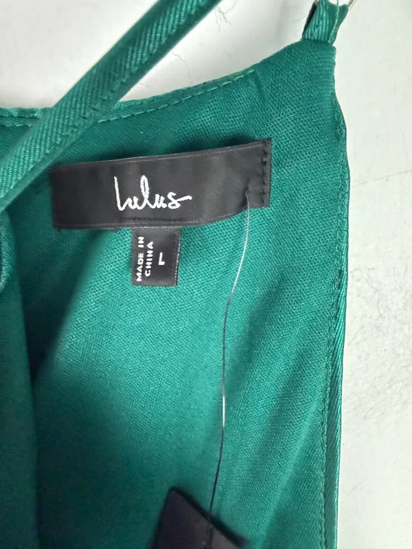 NWT Lulus Broadway Show Emerald Green High-Low Gown Dress Size Large L NEW - Image 9