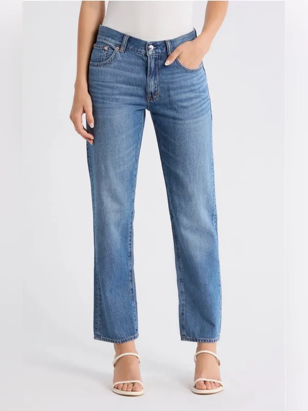 Madewell The Dean Easy Straight Leg Jeans Blue Size 23 - Image 2