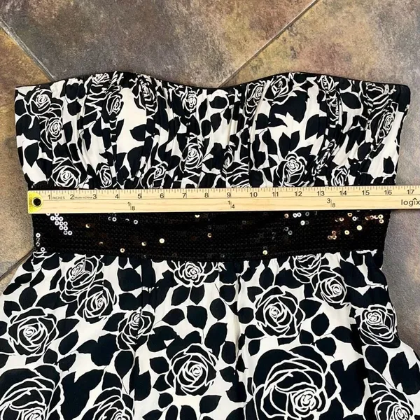 White House Black Market Silk Floral Sequined Sleeveless Mini Dress 12 - Image 7