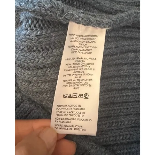 Pilcro x Anthropologie Boxy Ribbed Sweater Vest Size S in Blue - Image 8