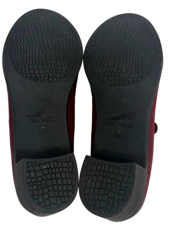 Dansko Callista Burnished Nubuck mary Jane shoes Wine sz 40 - Image 5