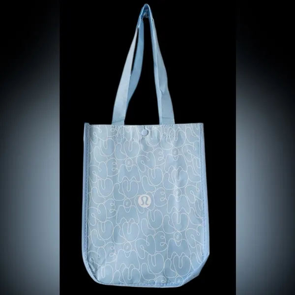 New LULULEMON Spring 2025 Small Shopping Tote Bag Light Blue Bubble Lunch Gym - Image 2
