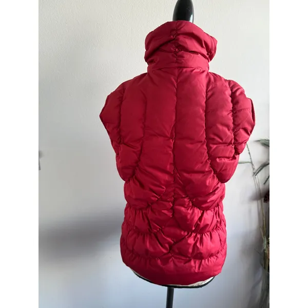 Nine West Separates Puffer Vest Womens Size‎ Small Red Sleeveless Full Zip - Image 2