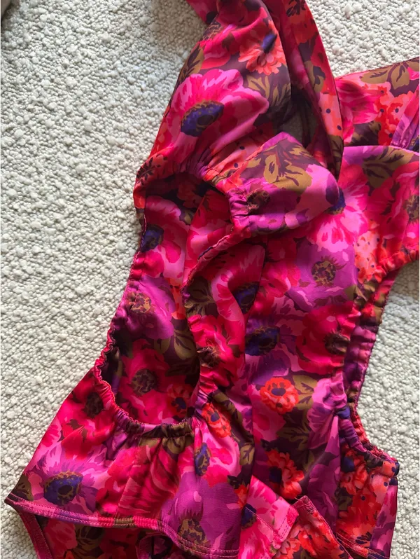 For Love & Lemons Pink floral patterned bodysuit - Image 7