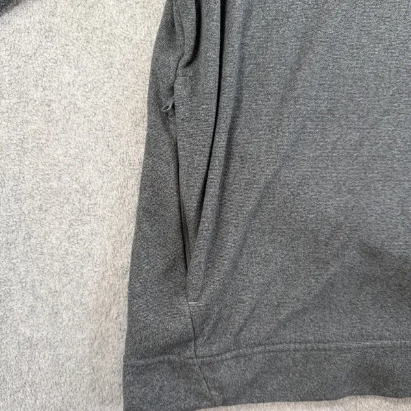 Adidas Women's Large Fleece Hooded Sweatshirt Gray Zippered Pockets Drawstring - Image 3