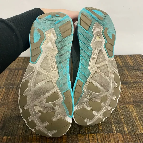 Hoka One One Warahi 3 Gray and Blue Running Athletic Shoes Size 9.5 - Image 5