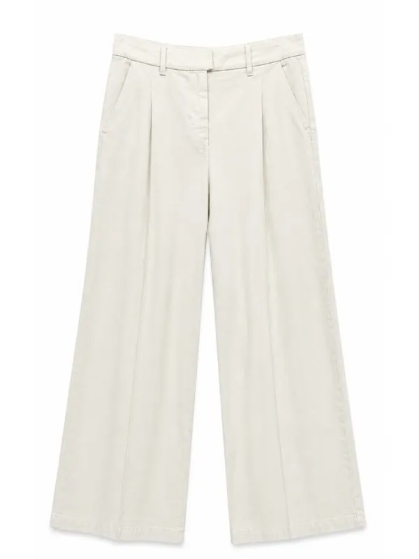 American Eagle Trouser Pants Womens 00 Khaki Wide Leg Pleated Dress Office Work - Image 2