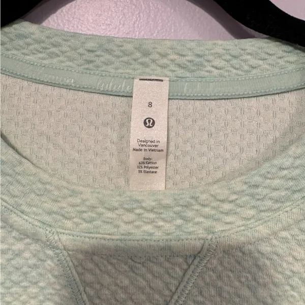 Teal green bubble material‎ Lululemon all yours sweatshirt - Image 3