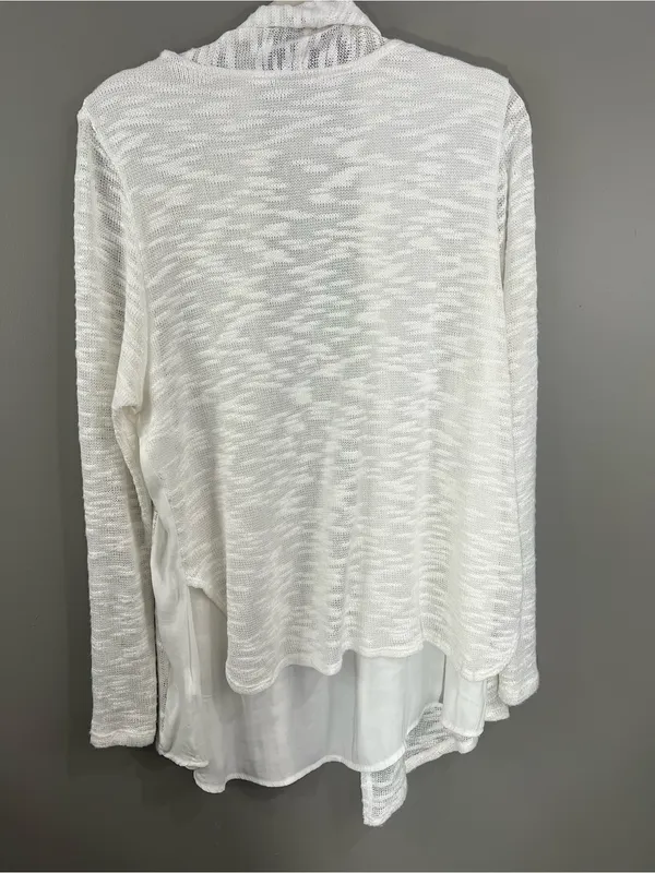 Anthropologie Dolan Open Front Lightweight Cardigan - White XL - Image 6