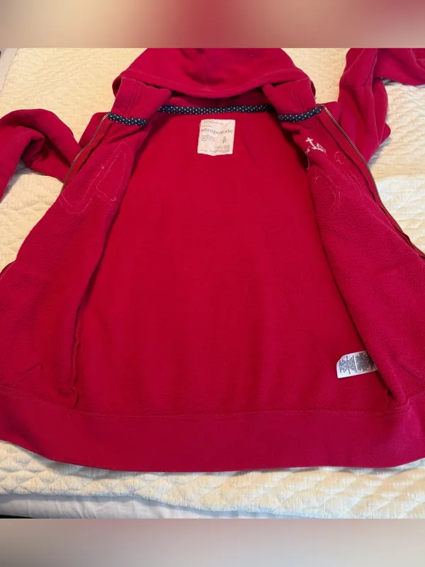 2011 Aeropostale Zip Hoodie Sweatshirt Jacket Hot Pink Size Small Y2K Style - Image 10