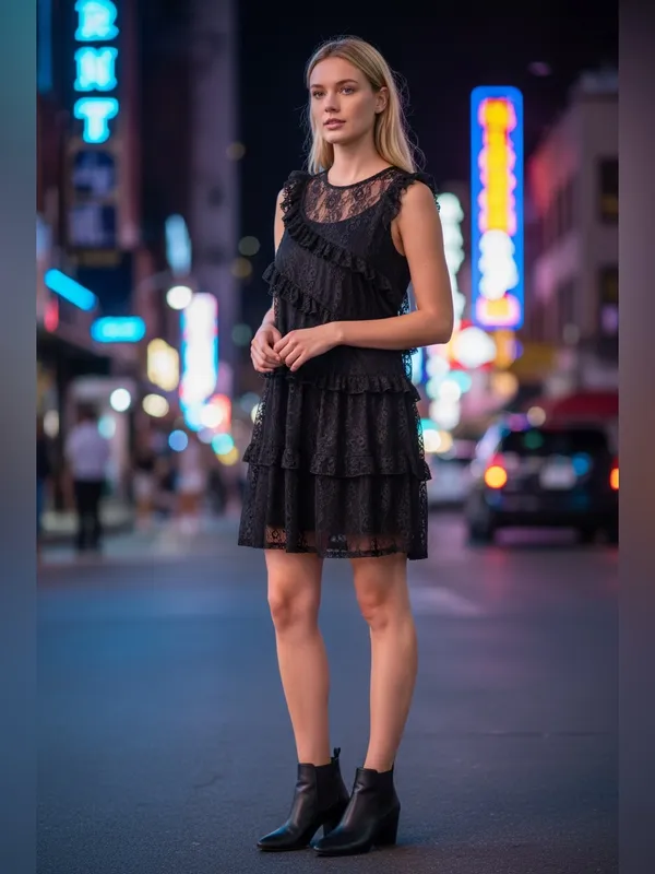 Cider dress women goth lace mini dress, black - Image 2