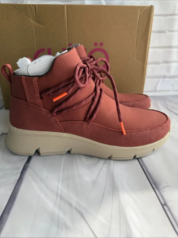 Ryka Women's Charisma Red Ochre Lace-Up Platform Ankle Boots - Image 6