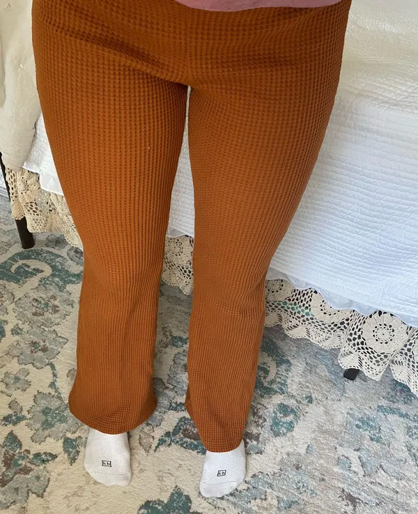 Aerie Waffle Knit Flare Pants High-Waisted - Image 2