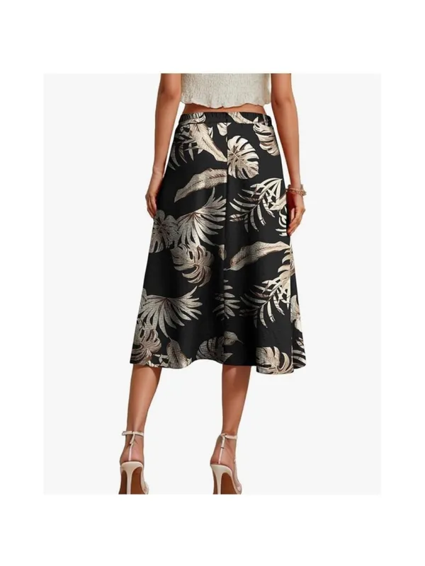 NEW Midi Flowy High Waist High Low Midi Skirt XL - Image 2