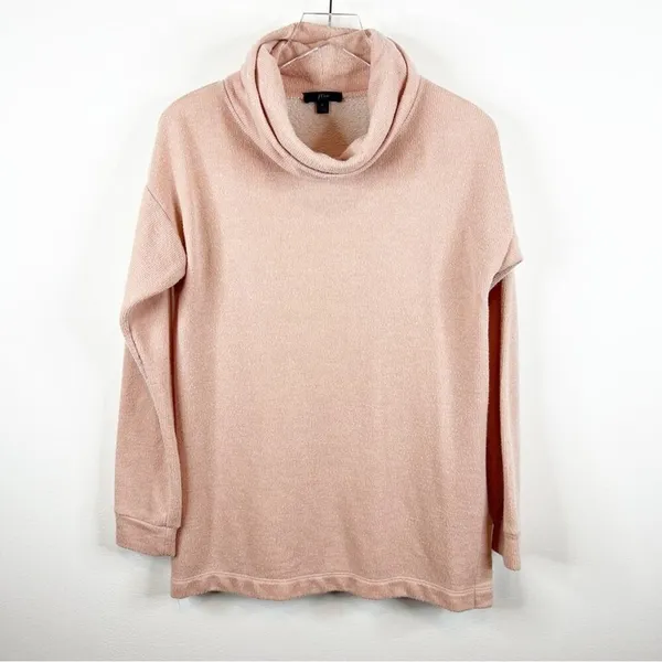 J.Crew Funnel‎ Neck Sweatshirt Women's S Pink Cozy Lounge - Image 2