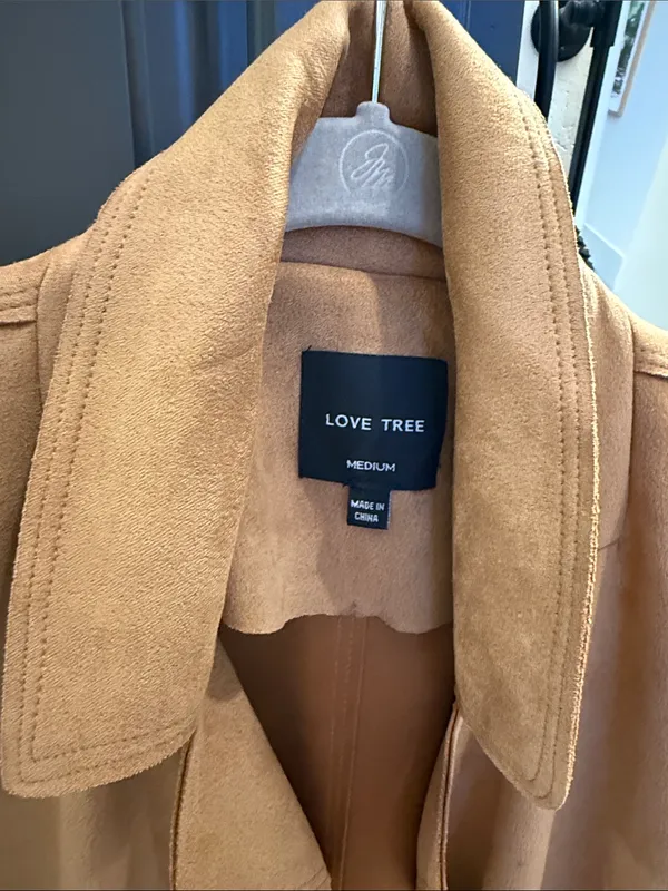 Love Tree Sleeveless Long Vest in Camel Tan - Image 2