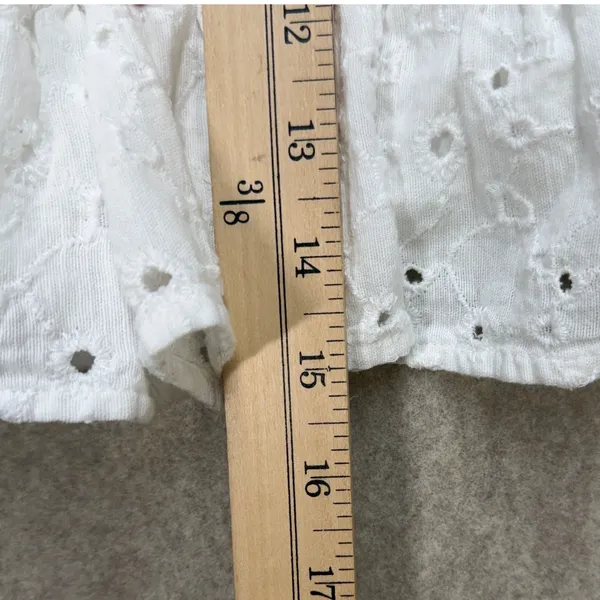 American Eagle Women S White‎ Boho Cottagecore Eyelet Coastal Fairy Mini Skirt - Image 5