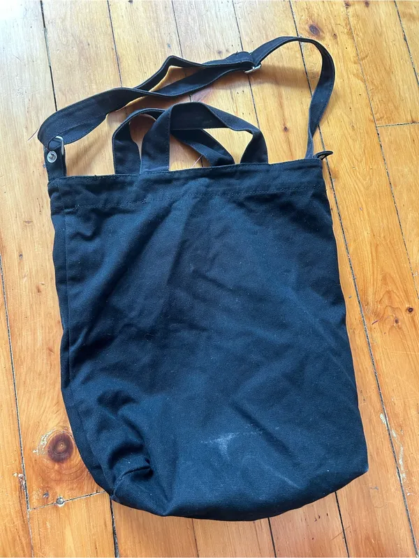 BAGGU Black Canvas Duck Bag - Image 3