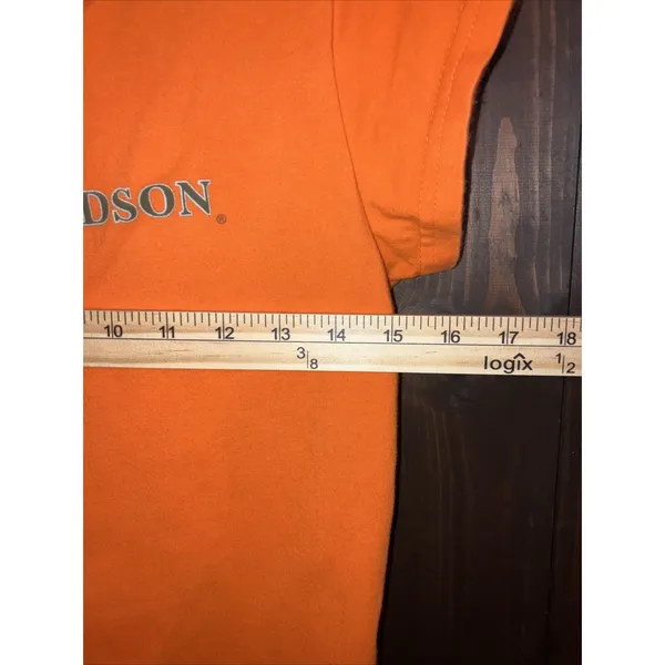 Harley Davidson Women's Large,‎ T-Shirt Top Orange Short Sleeve Cancun Mexico - Image 7