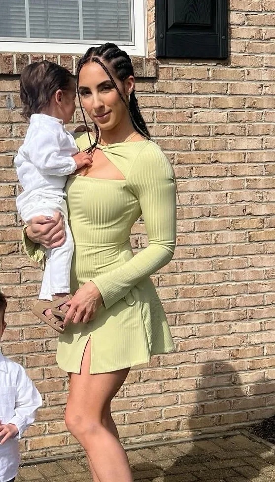 Oh Polly Mini Dress Long Sleeve light green - Image 2