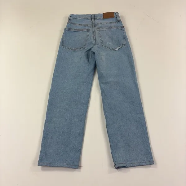 Madewell Perfect Vintage Straight Jeans Womens 23 Blue Light Wash Distressed - Image 12