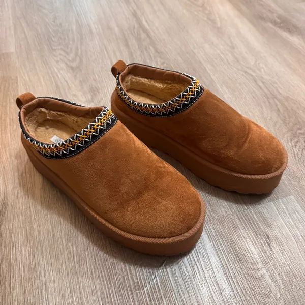 Mudd Stormy Brown Chestnut Suede Platform Clog 10 - Image 2