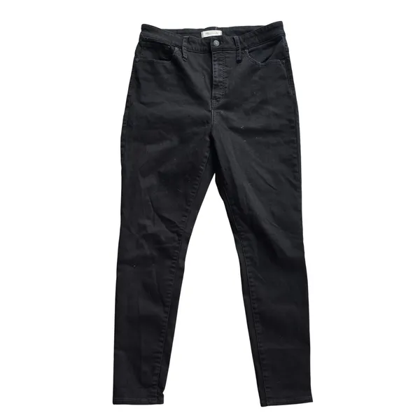 Madewell Curvy High-Rise Skinny Jeans Black Denim J1376 Womens Size‎ 32 - Image 2