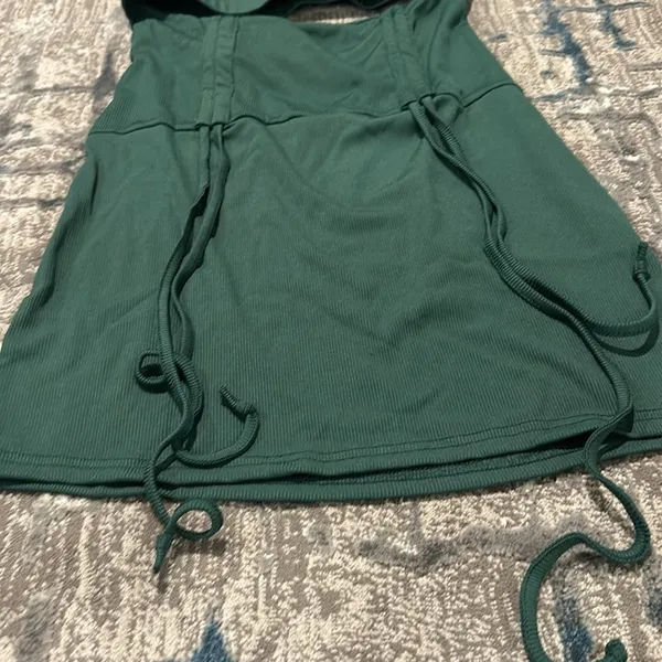 Women’s dress with cut out - Green - Small - Image 2