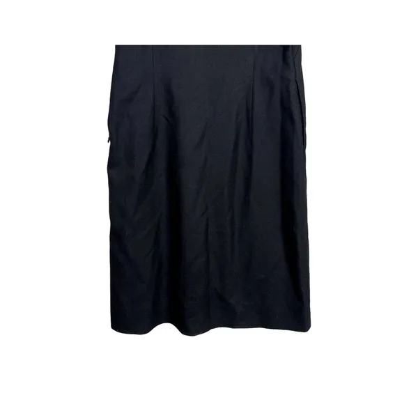J. Crew Madeline Ruffle Collar Wool Short Sleeve Dress Pockets Side Zip 2 Black - Image 9