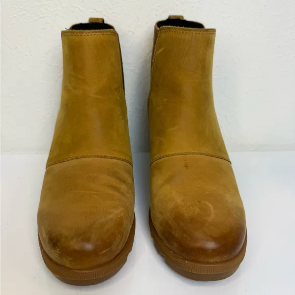 Sorel Joan of Arctic Wedge Ankle Boots Camel Size 7 - Image 2