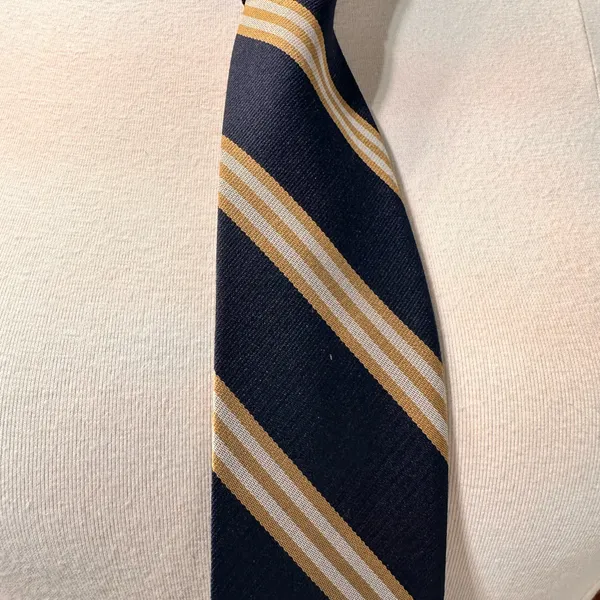 Pierre Cardin Tie Vintage Striped Necktie Blue Multicolor Classic Cravat - Image 6