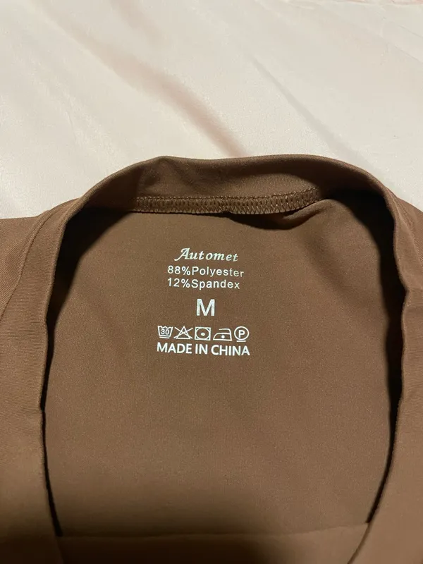 Amazon Brown Basic Crop Top - Image 3