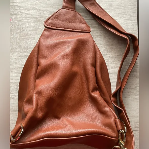 Pleather Brown Crossbody bag - Image 2