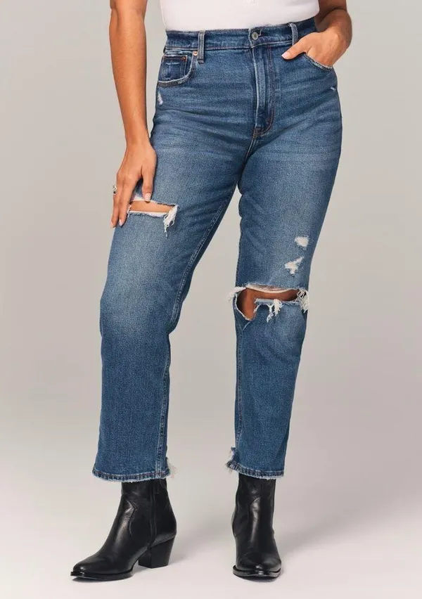 Abercrombie & Fitch Ultra High Rise Ankle Straight Jeans - Image 2