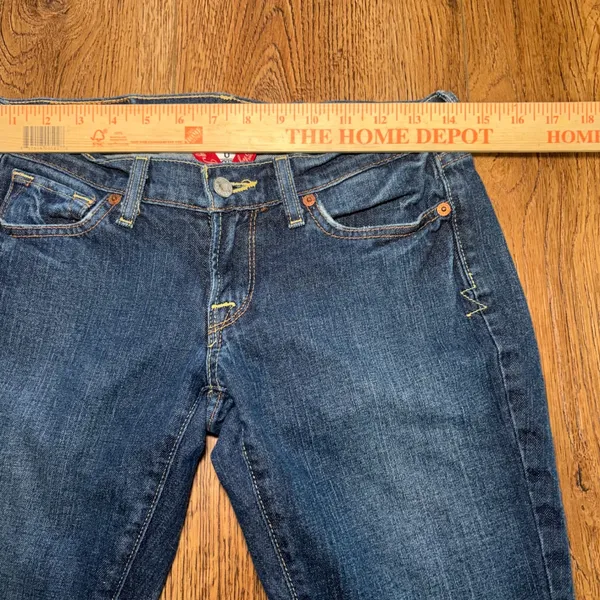 Y2K Lucky Brand‎ Zoe Straight Jeans Womens 0/25 Dungarees Hipster Low Rise Denim - Image 5