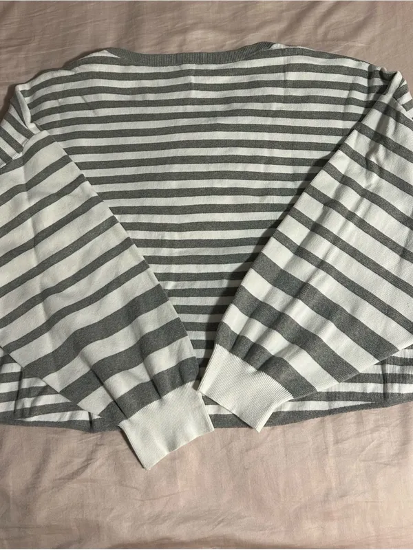 Daily Practice by Anthropologie Long-Sleeve Striped Sweater Size 3X - Image 4