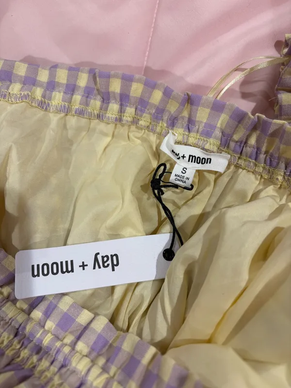 Lavender/Lemon Gingham Set Purple - Image 6