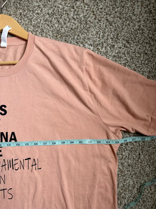 Girls Just Wanna Have Fundamental Human Rights Pink Tee 2X Girl Power Casual - Image 6