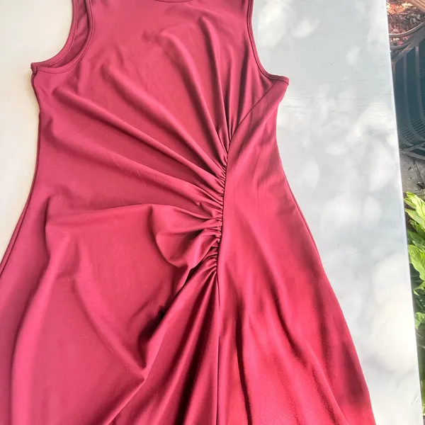 Elegant burgundy Women's Dress - Image 2